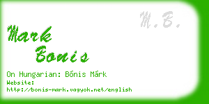 mark bonis business card